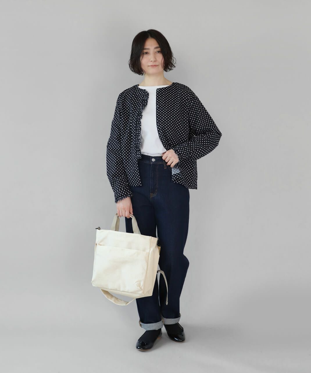 mumokutekiLINENシリーズ軽くて多収納なリネン10ポケットショルダー
