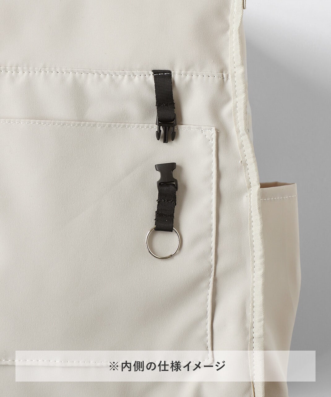 mumokutekiLINENシリーズ軽くて多収納なリネン8ポケットリュック