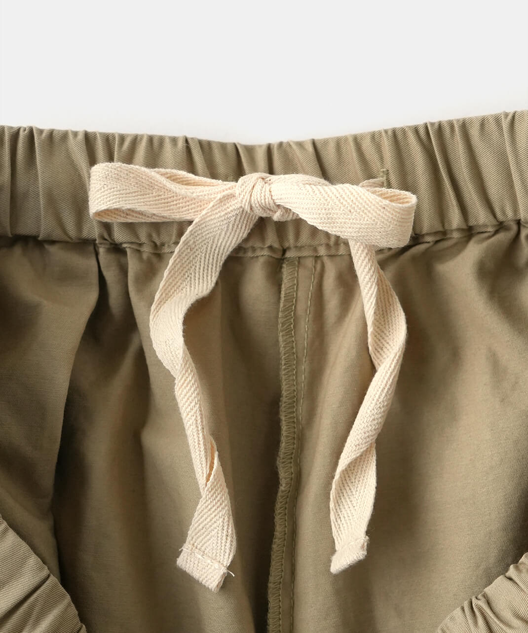 Bliss bunchコットンツイルのサイドフリルパンツ | mumokuteki