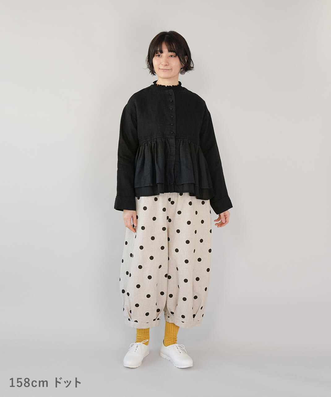 まー191新品BRILLANTE スモーク柄 コーデュロイコクーンパンツ SUN VALLEYコットンリネンのコクーンパンツ | mumokutekiオンラインストア