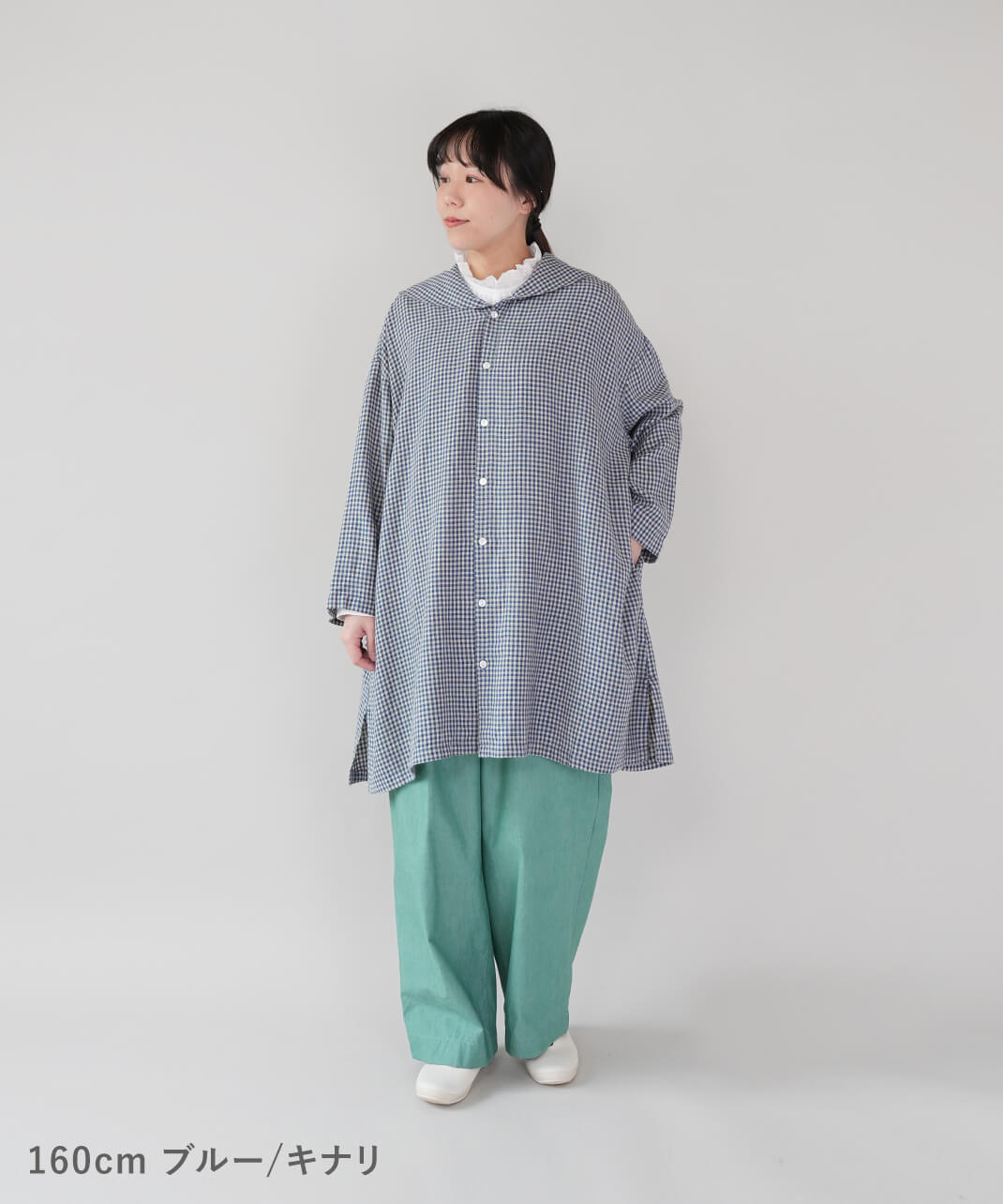 MI★YA★CO　シャツ　羽織　チュニック HEAVENLYリネンレーヨンのセーラーカラーチュニック | mumokuteki
