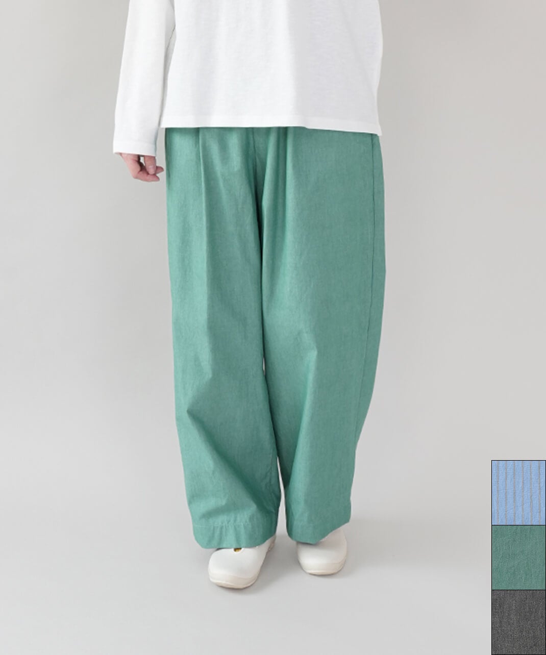 mumokutekiコットンタイプライターのストレートパンツ | mumokuteki