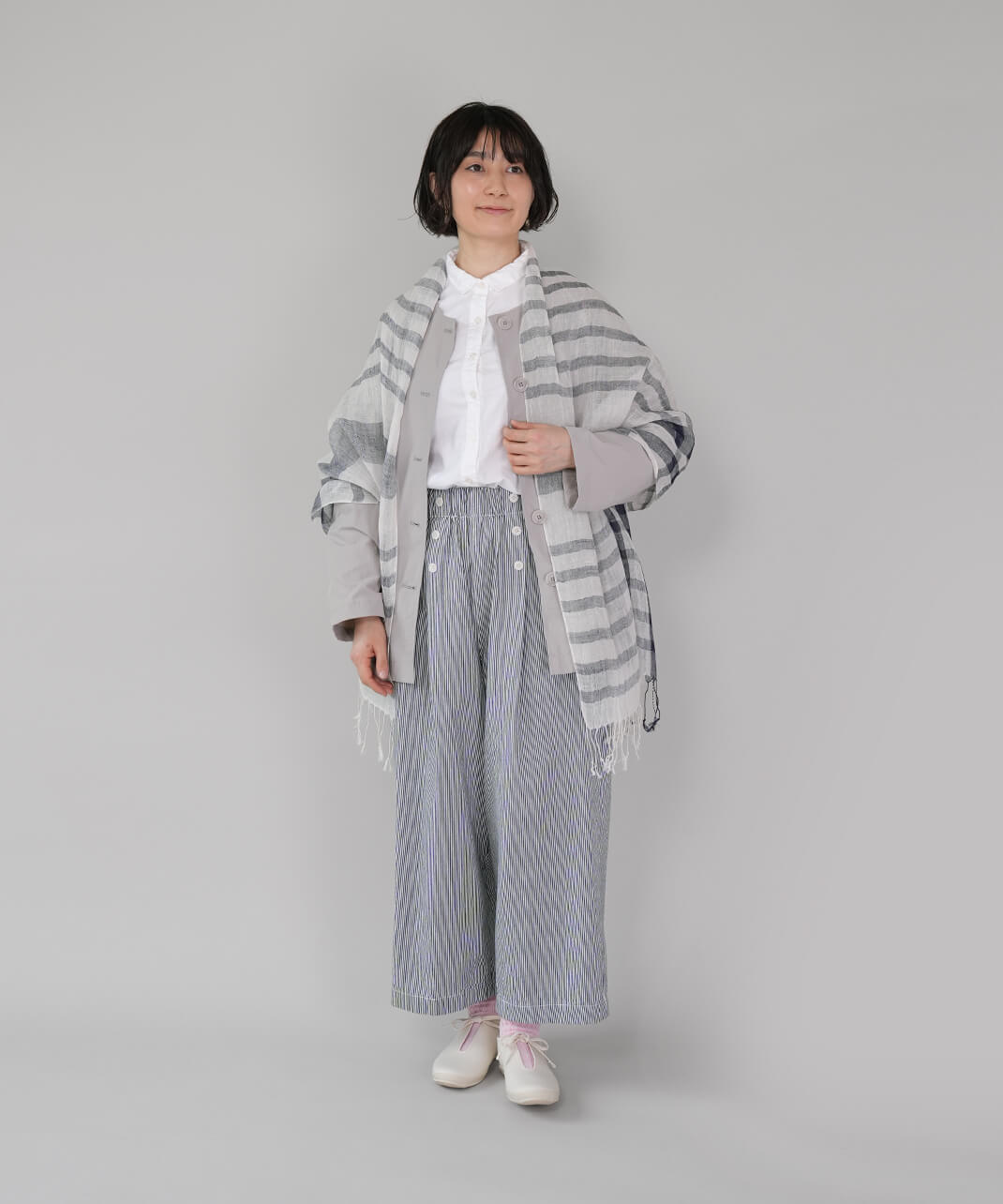 mumokutekiリネンのチェックストール | mumokutekiオンラインストア