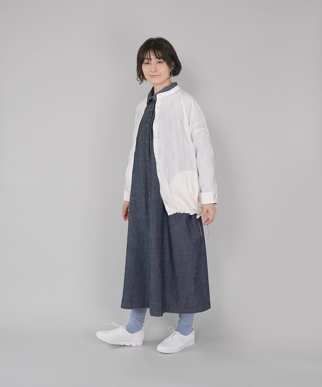 ista-ire格子柄のバルーンブラウス | mumokutekiオンラインストア