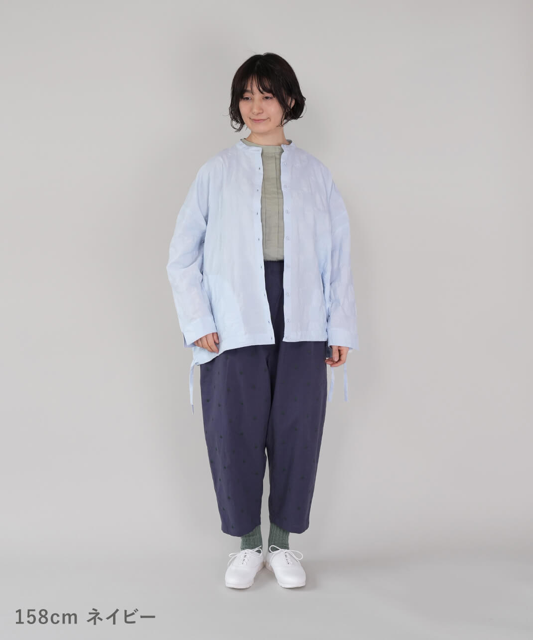 20%off】ista-ireコットンリネンのドットistaパンツ | mumokuteki