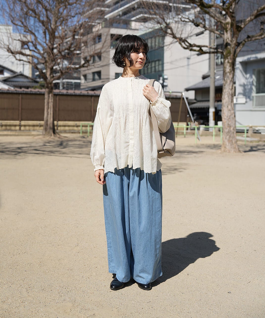 5月中旬再入荷予定】mumokutekiボタニカルレースのシャーリング
