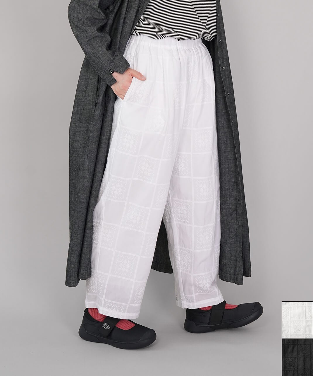 Bliss bunchクロスステッチのイージーパンツ | mumokutekiオンラインストア