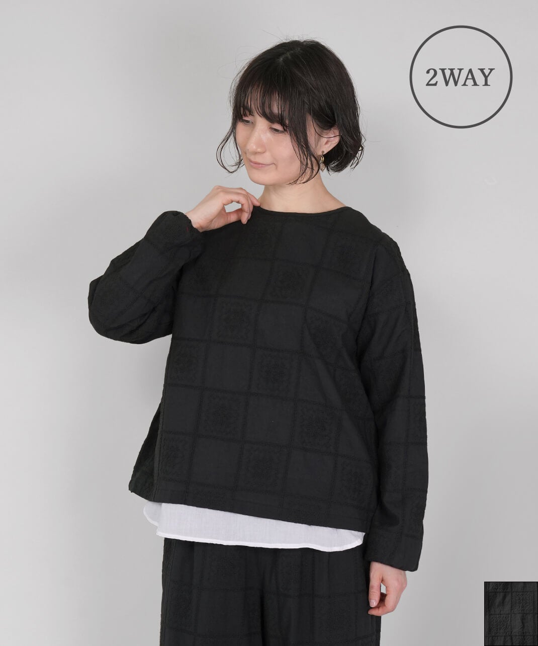 断捨離〜♪❣️御成約済み❣️ Bliss bunchクロスステッチの2WAYブラウス | mumokutekiオンラインストア
