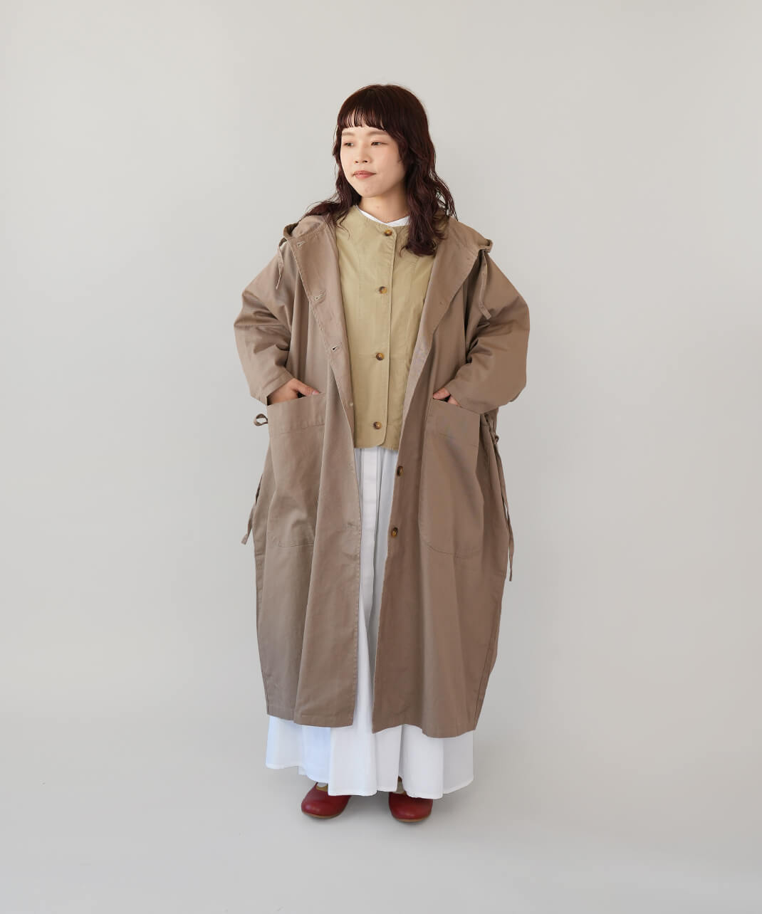 D*g*yワークテイストのノーカラーベスト | mumokutekiオンラインストア