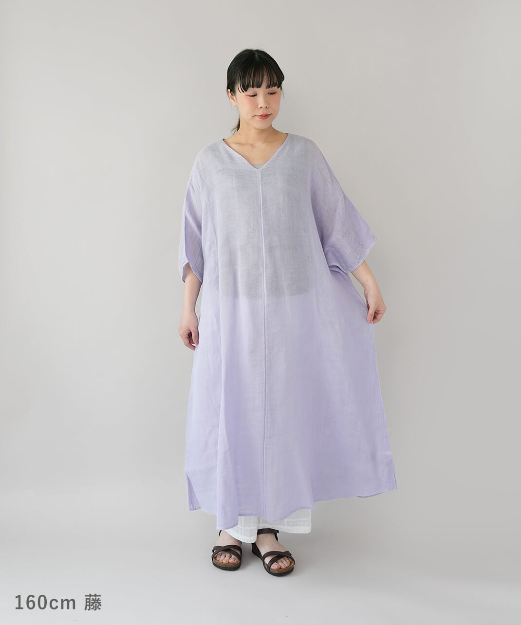 BAN INOUE蚊帳の日常着やわらかな蚊帳のゆったりワンピース