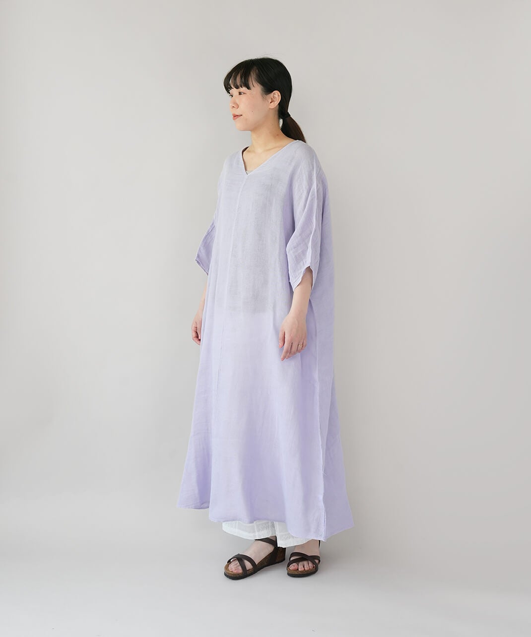 BAN INOUE蚊帳の日常着やわらかな蚊帳のゆったりワンピース