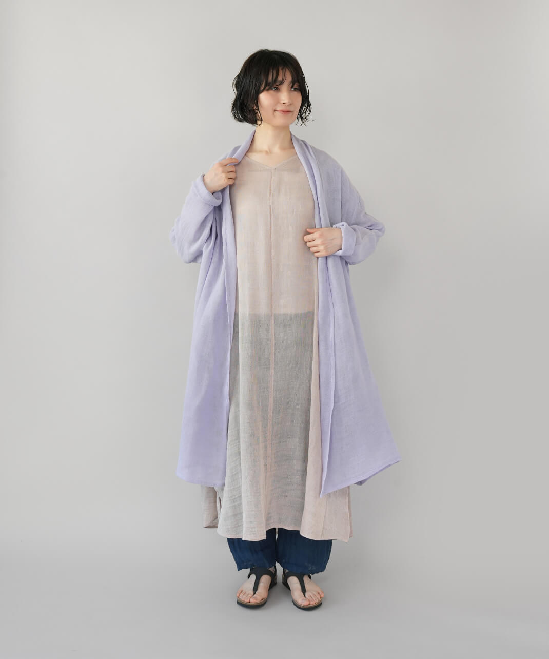 BAN INOUE蚊帳の日常着やわらかな蚊帳のゆったりワンピース