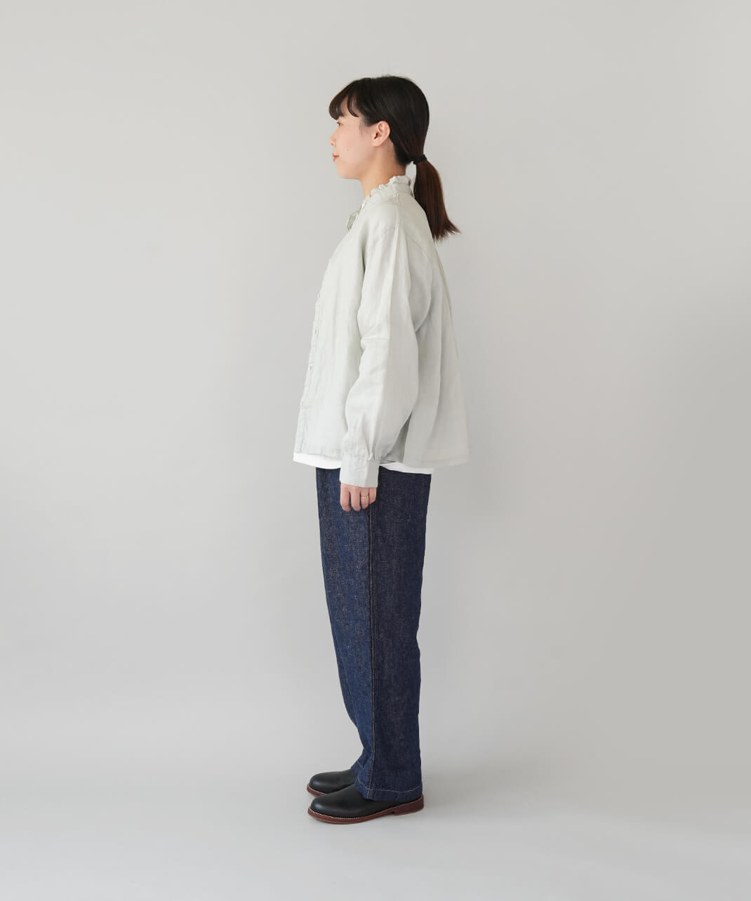 20%off】mumokutekiリネンのフリルブラウス | mumokutekiオンラインストア