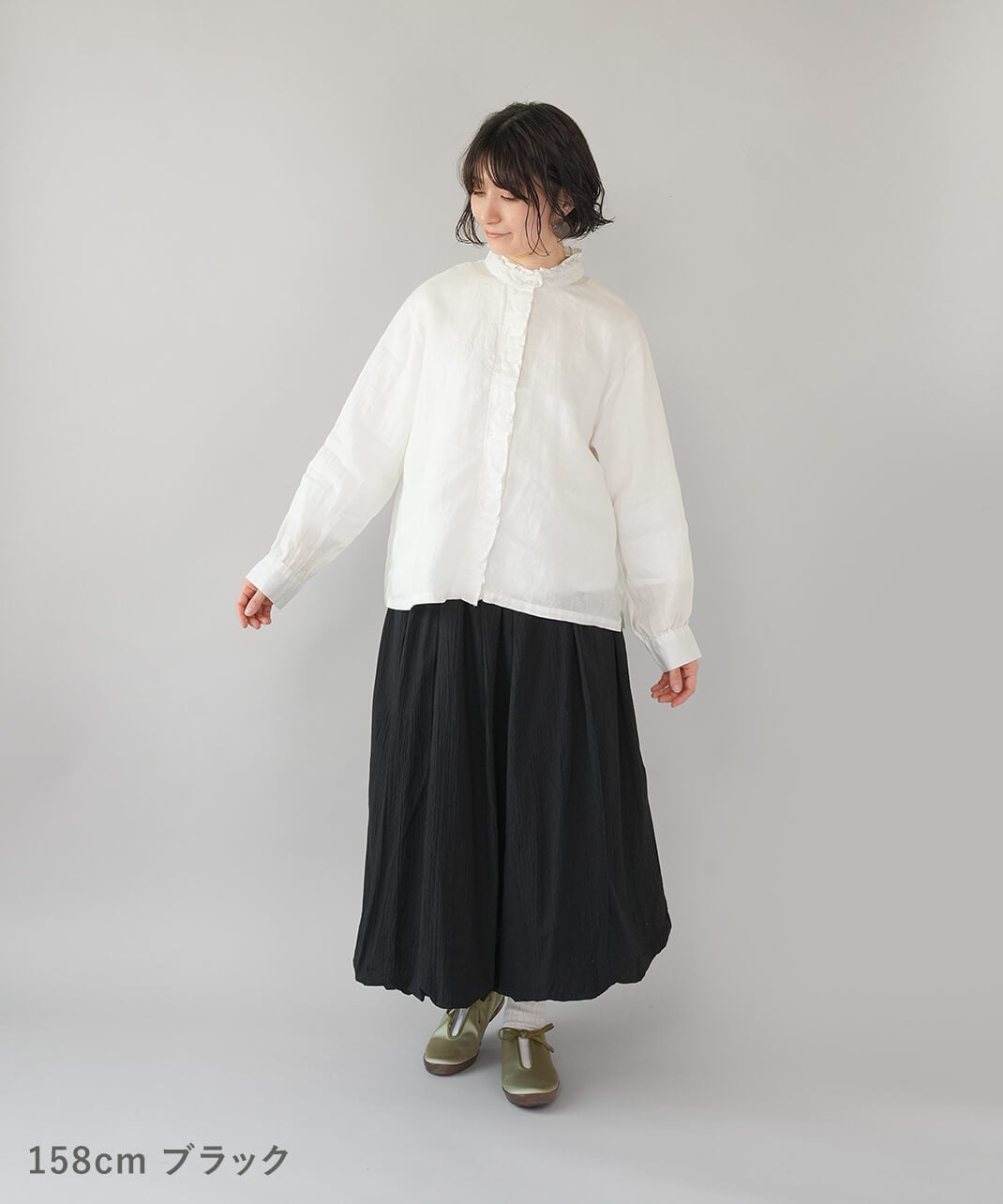 mumokuteki凹凸シボ加工のバルーンスカート | mumokutekiオンラインストア