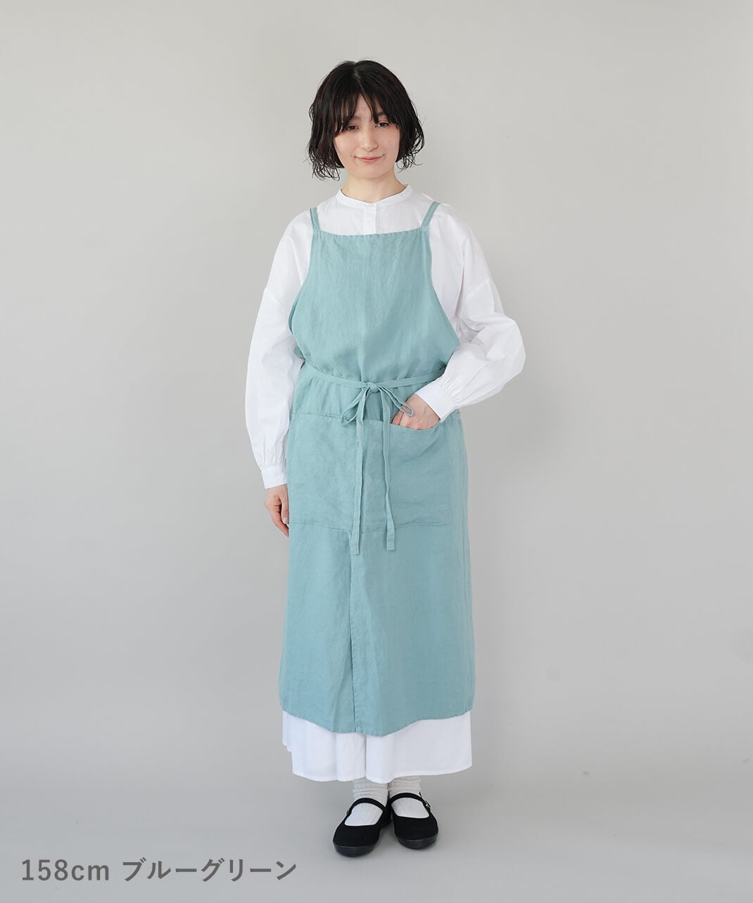 SONOROリネンフロントスリットエプロン | mumokutekiオンラインストア