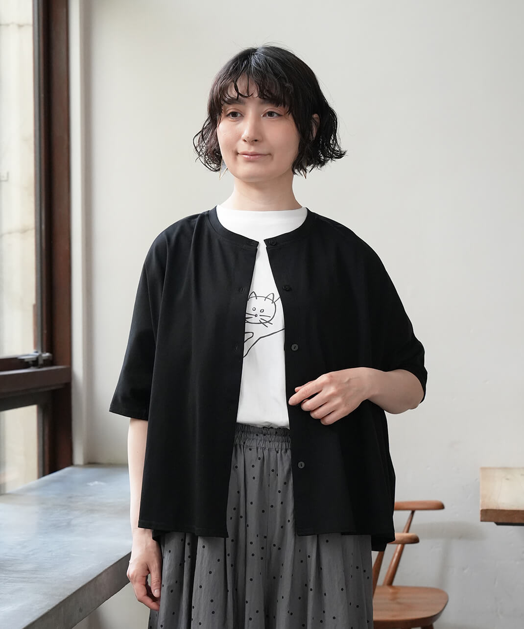 30%off】mumokutekiUVカット ゆらゆら揺れるカーディガンカットソー