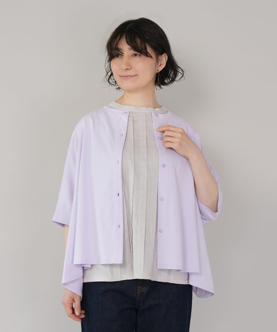 mumokutekiUVカット ゆらゆら揺れるカーディガンカットソー