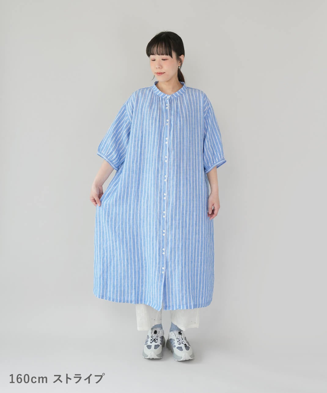 mumokutekiリネンのギャザーワンピース | mumokutekiオンラインストア