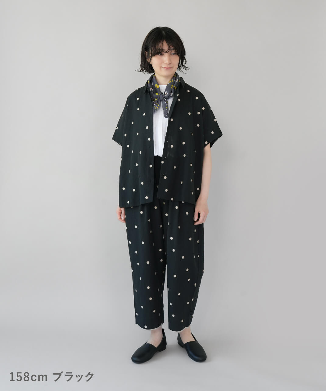 blue willowコットンリネンのドット刺繍パンツ | mumokutekiオンライン