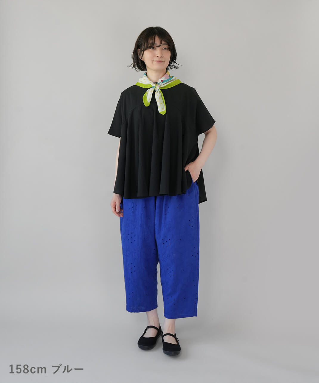 20%off】YURK geniet vanパッチワーク柄刺繍のゆるっとパンツ