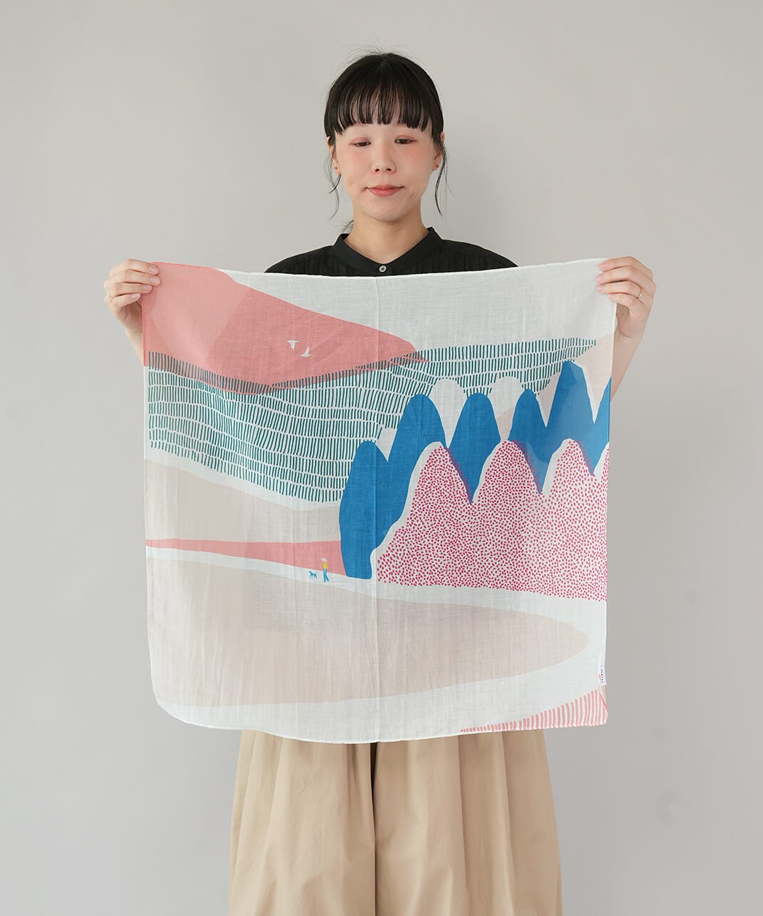 shesay直島の風景を楽しむコットンシルクスカーフ | mumokuteki