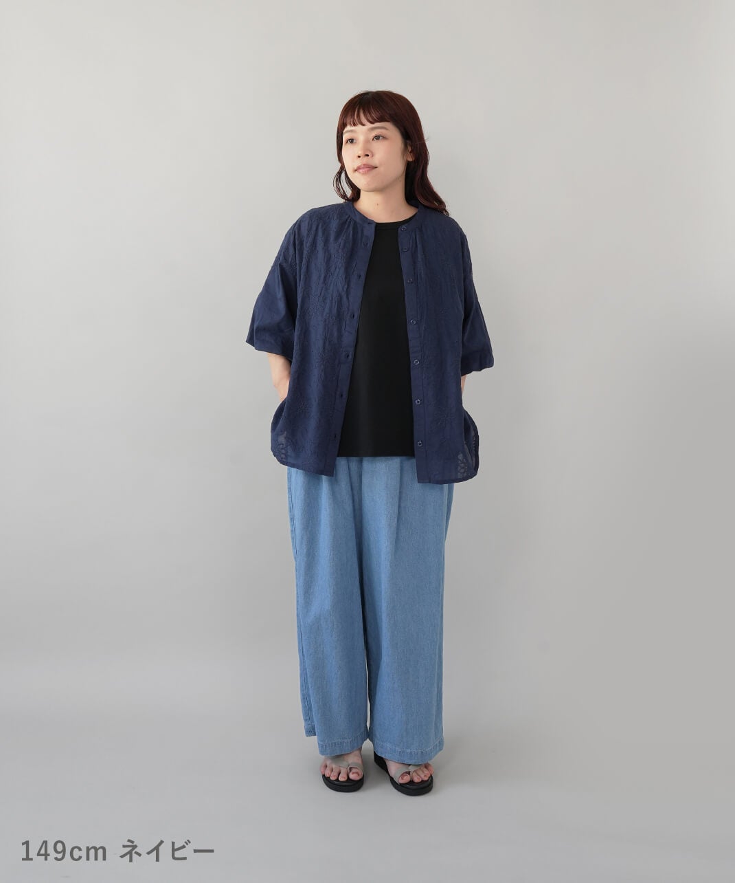 20%off】mumokuteki花柄刺繍のバルーン袖ブラウス | mumokuteki