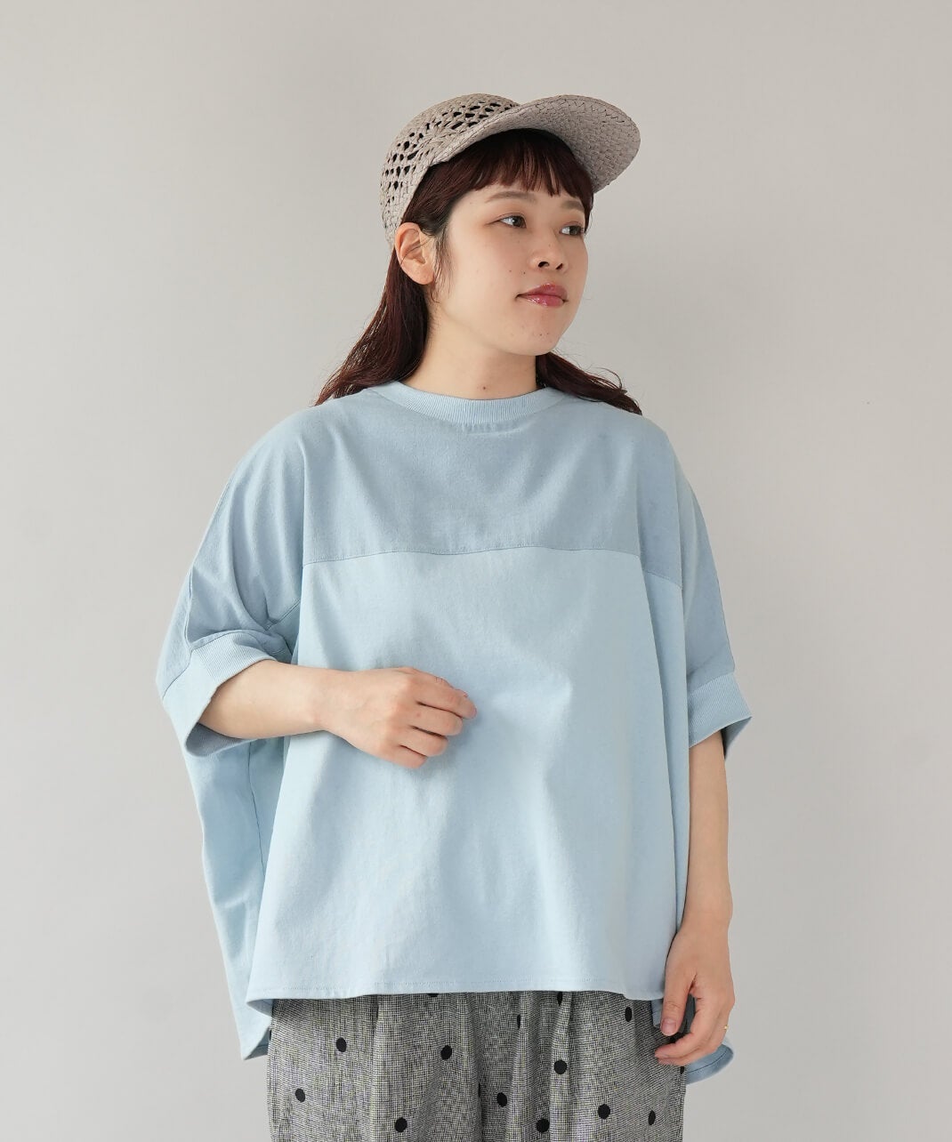 mumokutekiUVカット加工のドルマン切替えカットソー | mumokuteki
