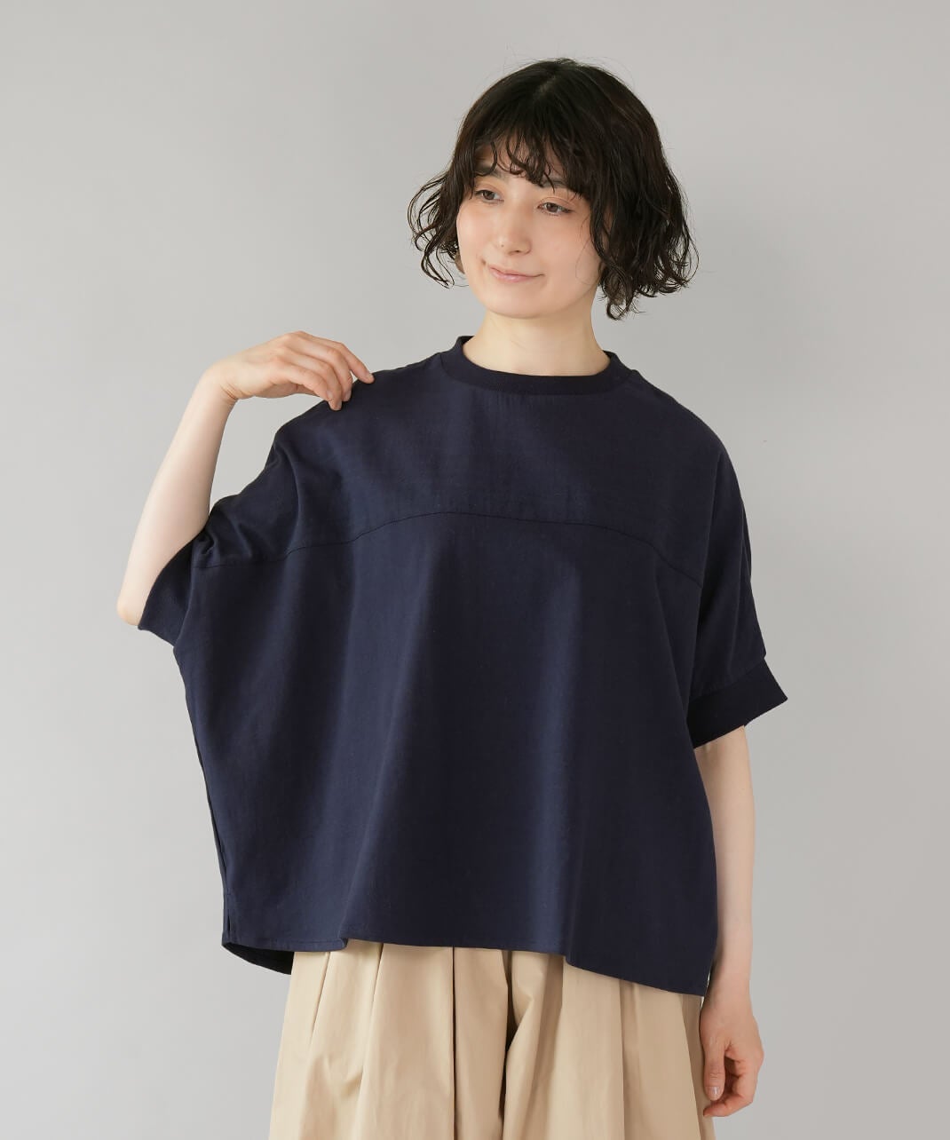mumokutekiUVカット加工のドルマン切替えカットソー | mumokuteki