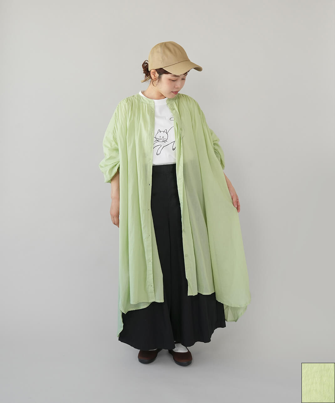 mumokutekiふんわり軽やかなギャザーワンピース | mumokuteki