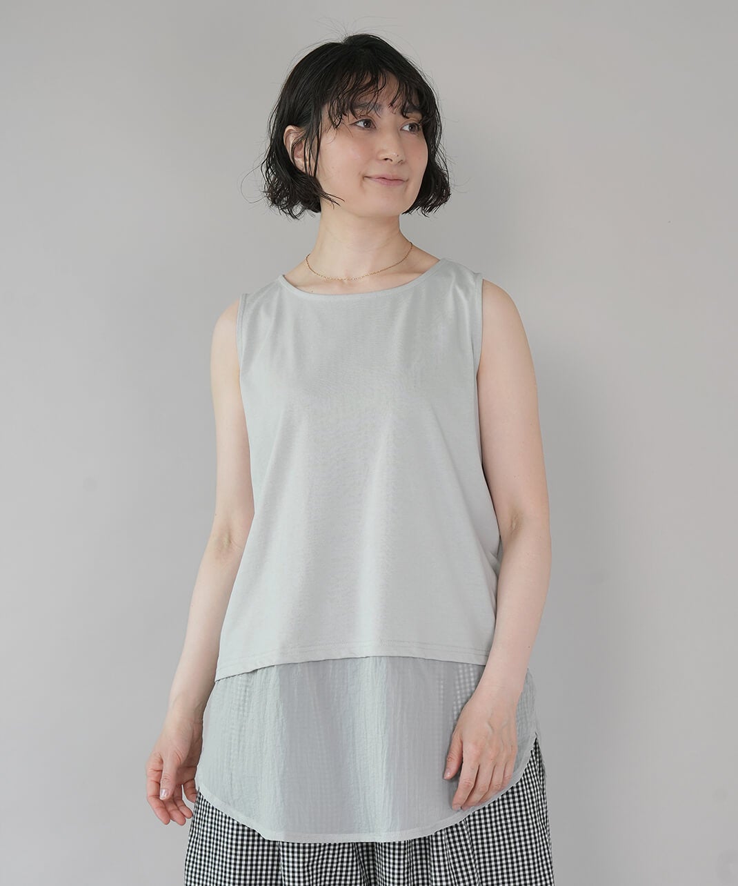 BLAMINK タンクトップ サイズ0 mumokuteki重ね着を楽しむアイスタッチのタンクトップ | mumokuteki
