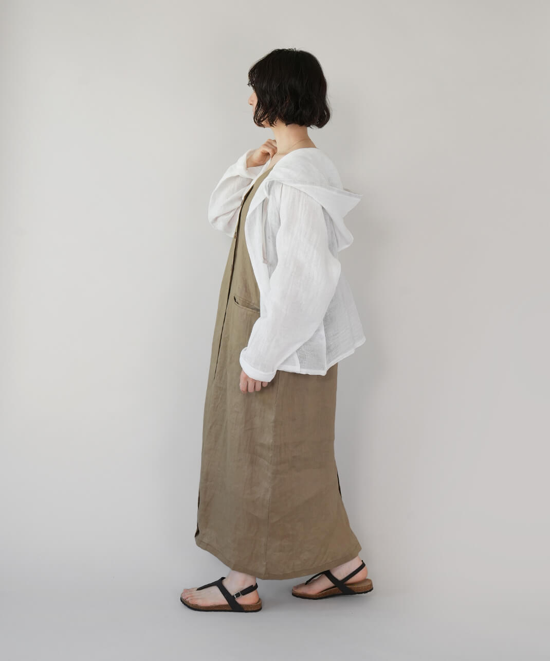 BAN INOUE蚊帳の日常着やわらかな蚊帳のフーディー | mumokuteki