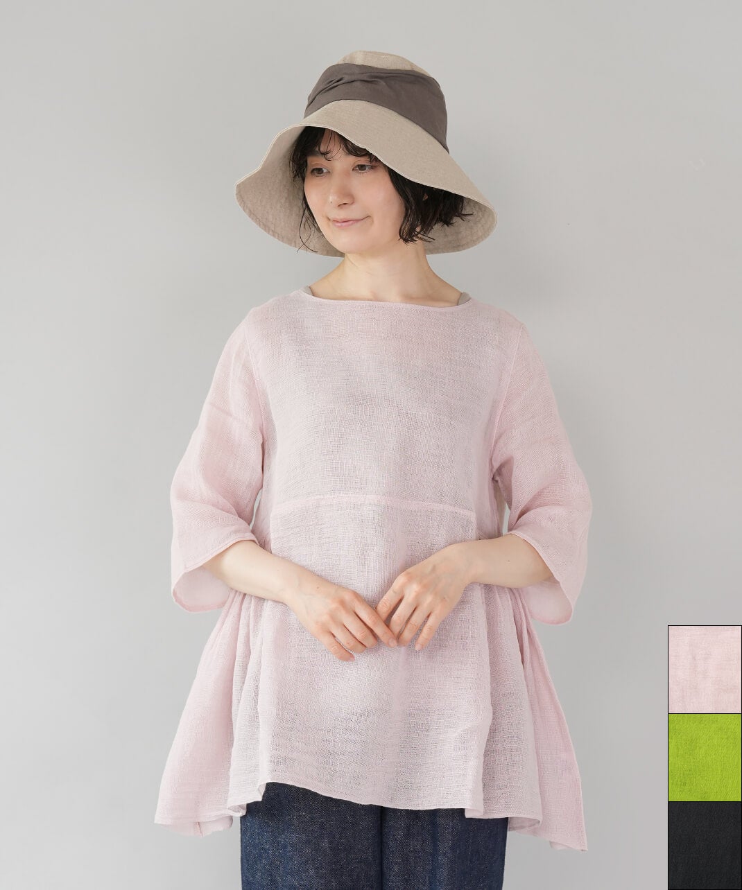 BAN INOUE蚊帳の日常着やわらかな蚊帳のチュニック | mumokuteki
