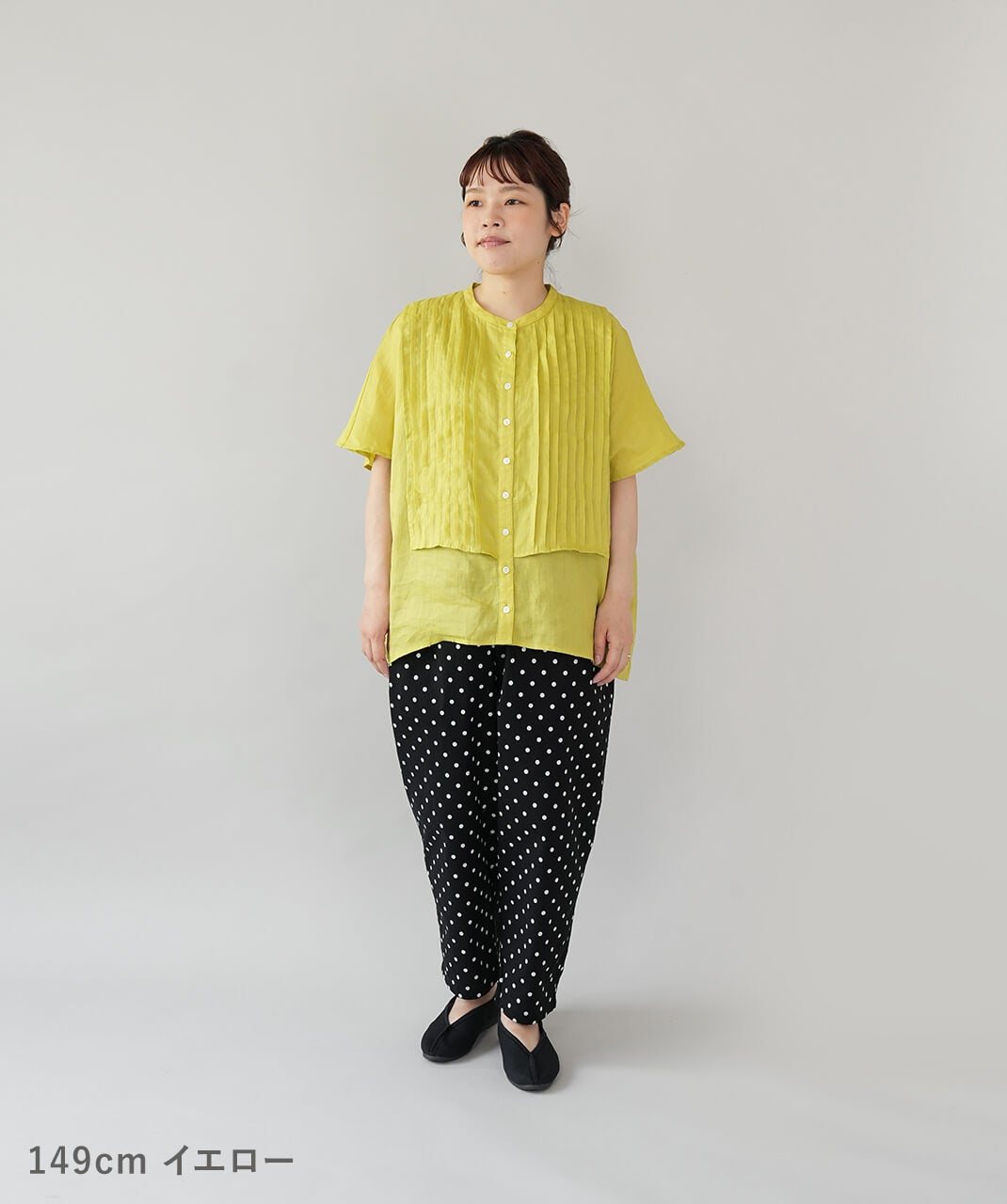 30%off】YURK geniet vanラミーリネンのピンタックブラウス
