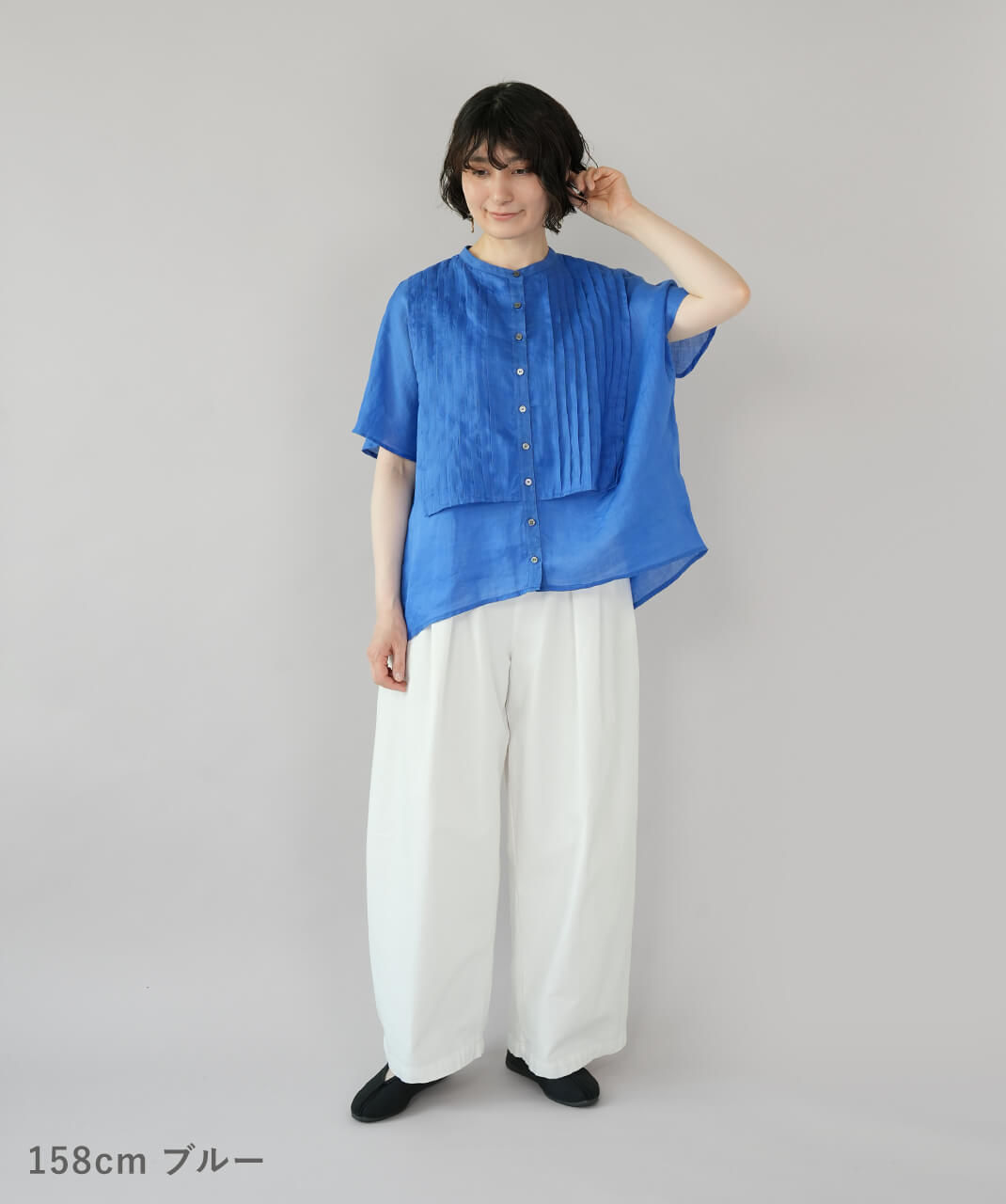30%off】YURK geniet vanラミーリネンのピンタックブラウス