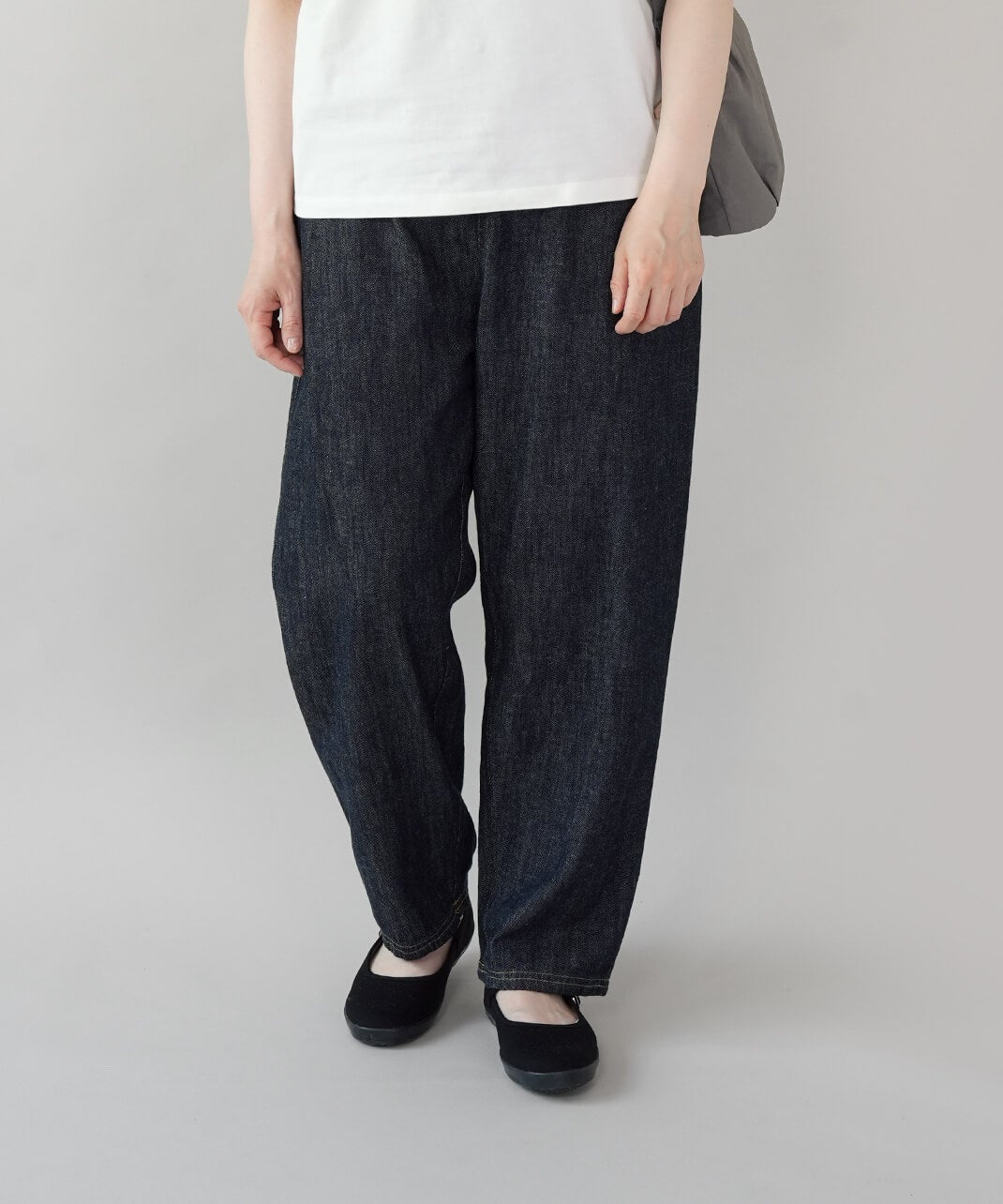 美品◆ista-ire イスタイーレ コットンリネン デニムパンツ イージー ista-ireコットンリネンのルーズデニムパンツ | mumokutekiオンライン