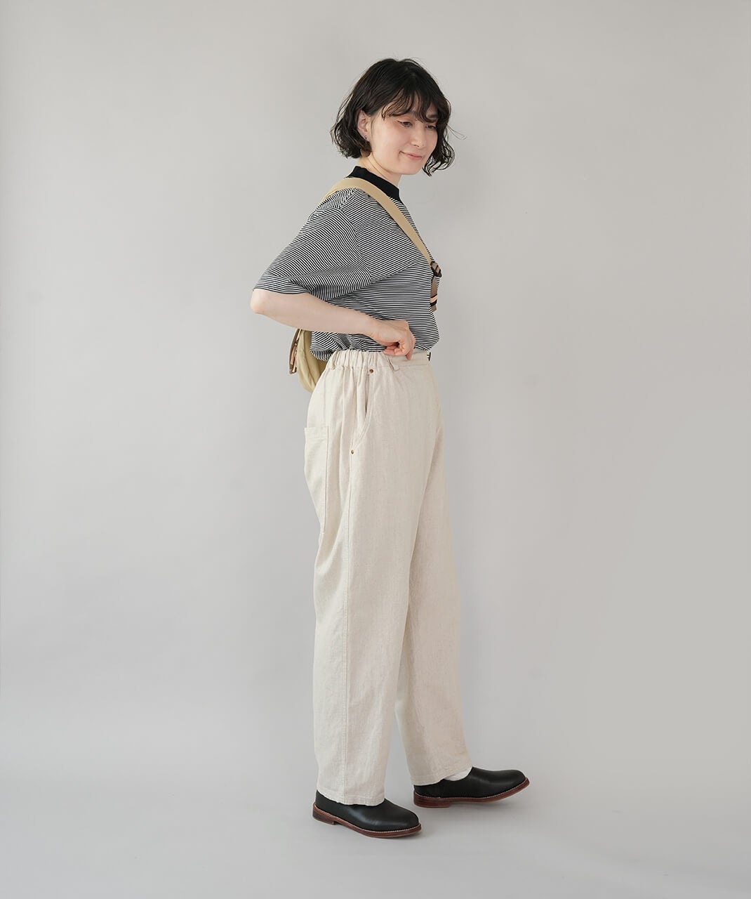 ista-ireコットンリネンのルーズデニムパンツ | mumokutekiオンライン