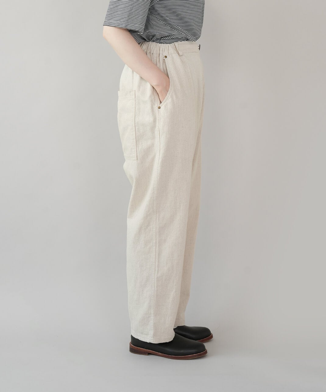 ista-ireコットンリネンのルーズデニムパンツ | mumokutekiオンライン