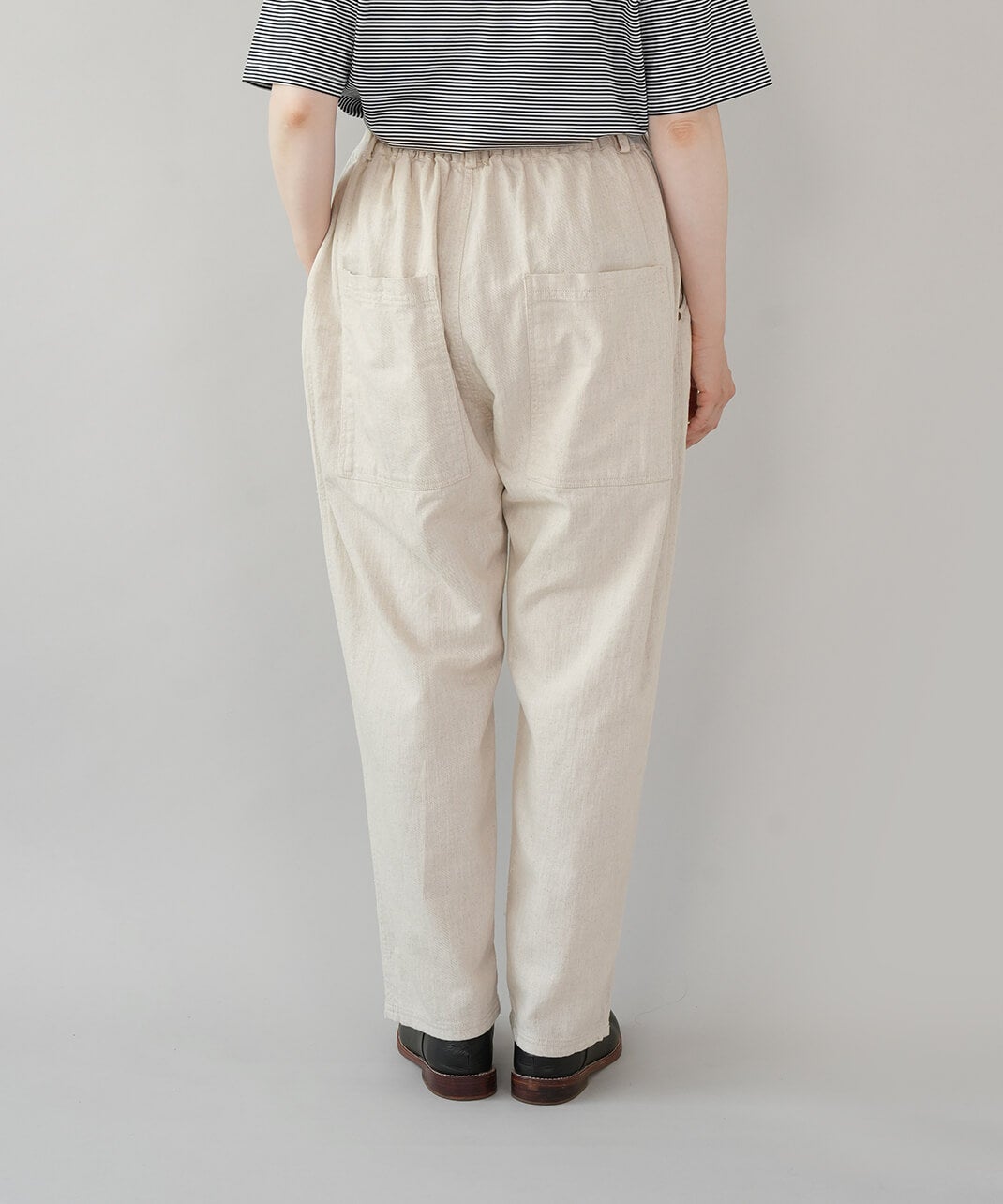 美品◆ista-ire イスタイーレ コットンリネン デニムパンツ イージー ista-ireコットンリネンのルーズデニムパンツ | mumokutekiオンライン