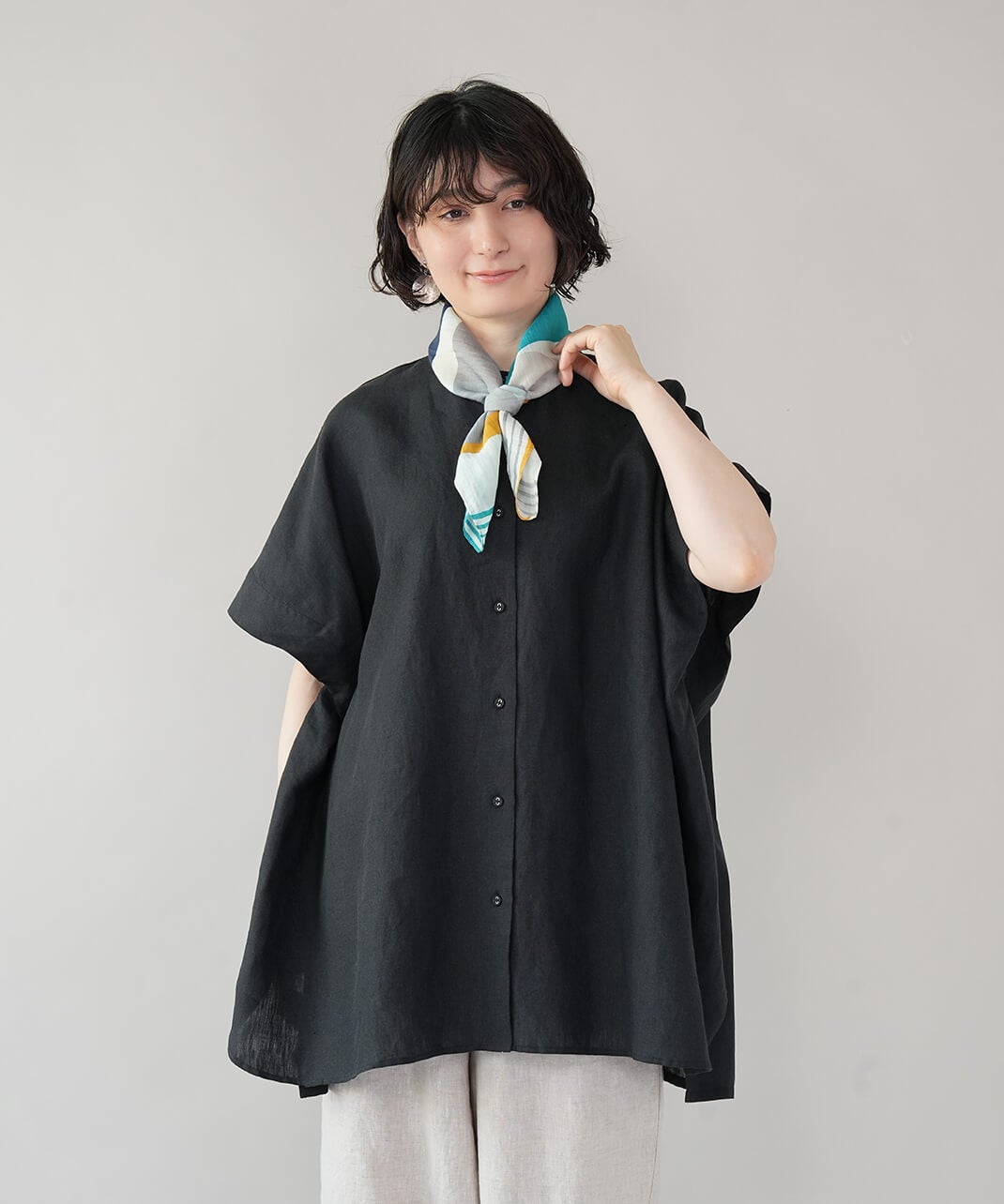 30%off】shesay春のすみだ川を映したコットンシルクスカーフ