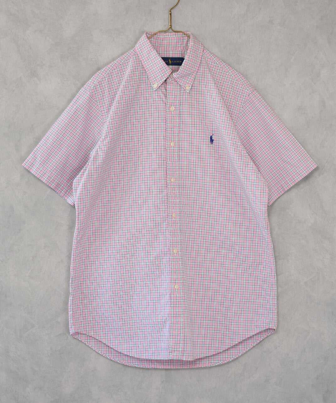 RALPH LAUREN古着コットンギンガムチェック半袖シャツ 13 | mumokuteki