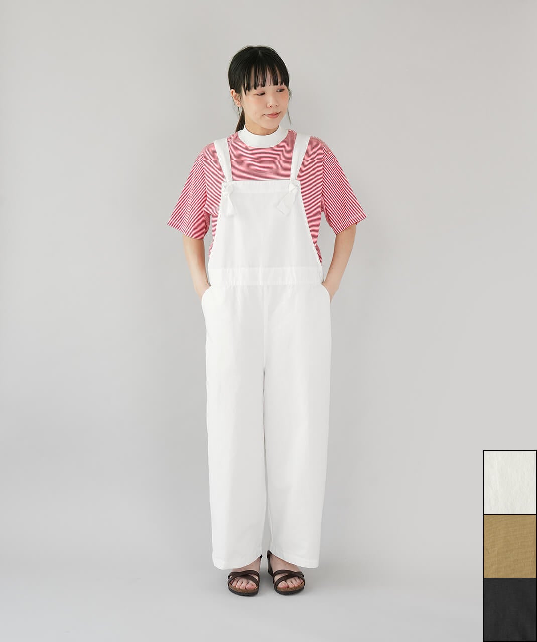 HEAVENLYコットンツイルのゆったりサロペット | mumokutekiオンライン