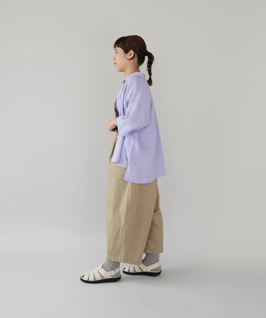mumokutekiコットンストレッチのコクーンパンツ | mumokuteki