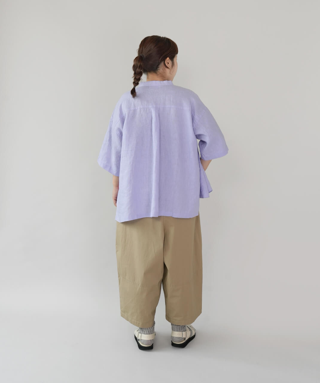 mumokutekiコットンストレッチのコクーンパンツ | mumokuteki