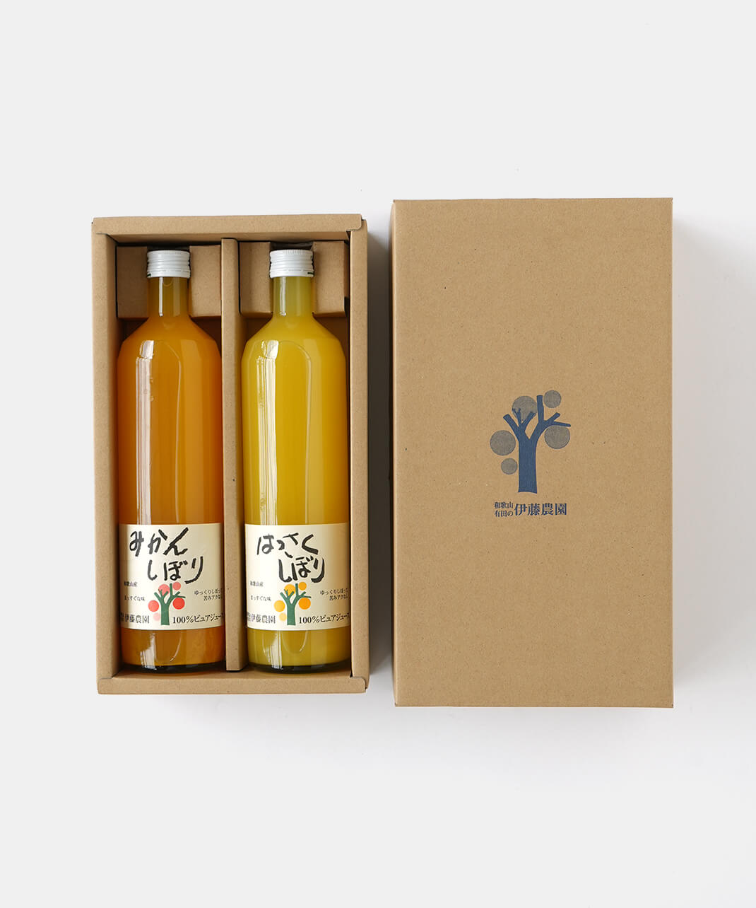 伊藤農園100%ピュアジュースギフト(750ml×2本)みかん・はっさく