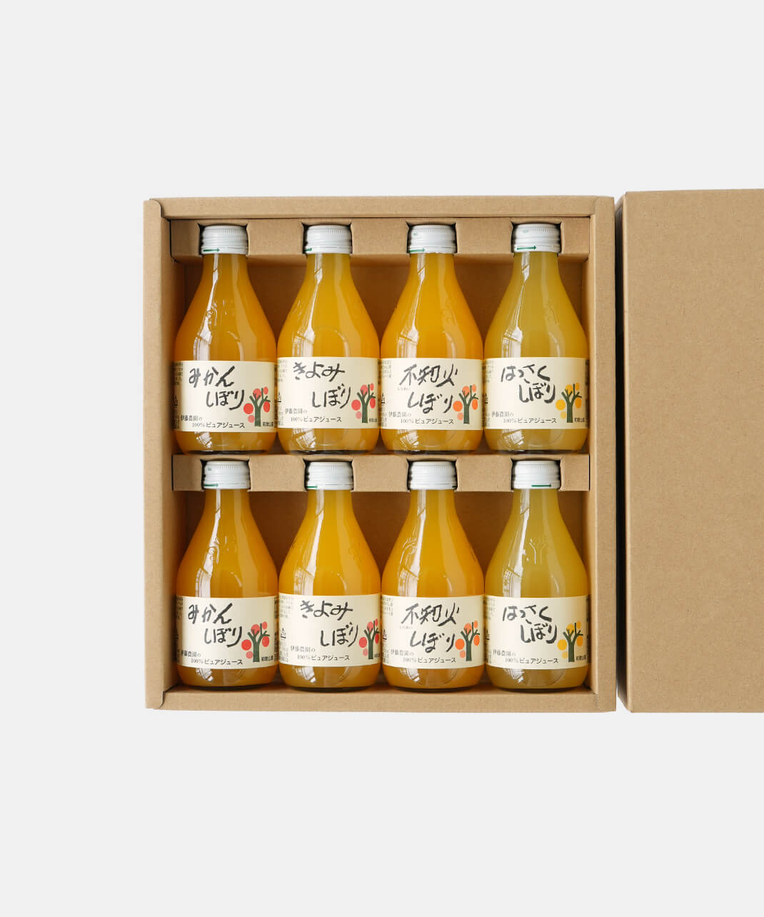伊藤農園100%ピュアジュースギフト(180ml×8本)みかん・きよみ・不知火