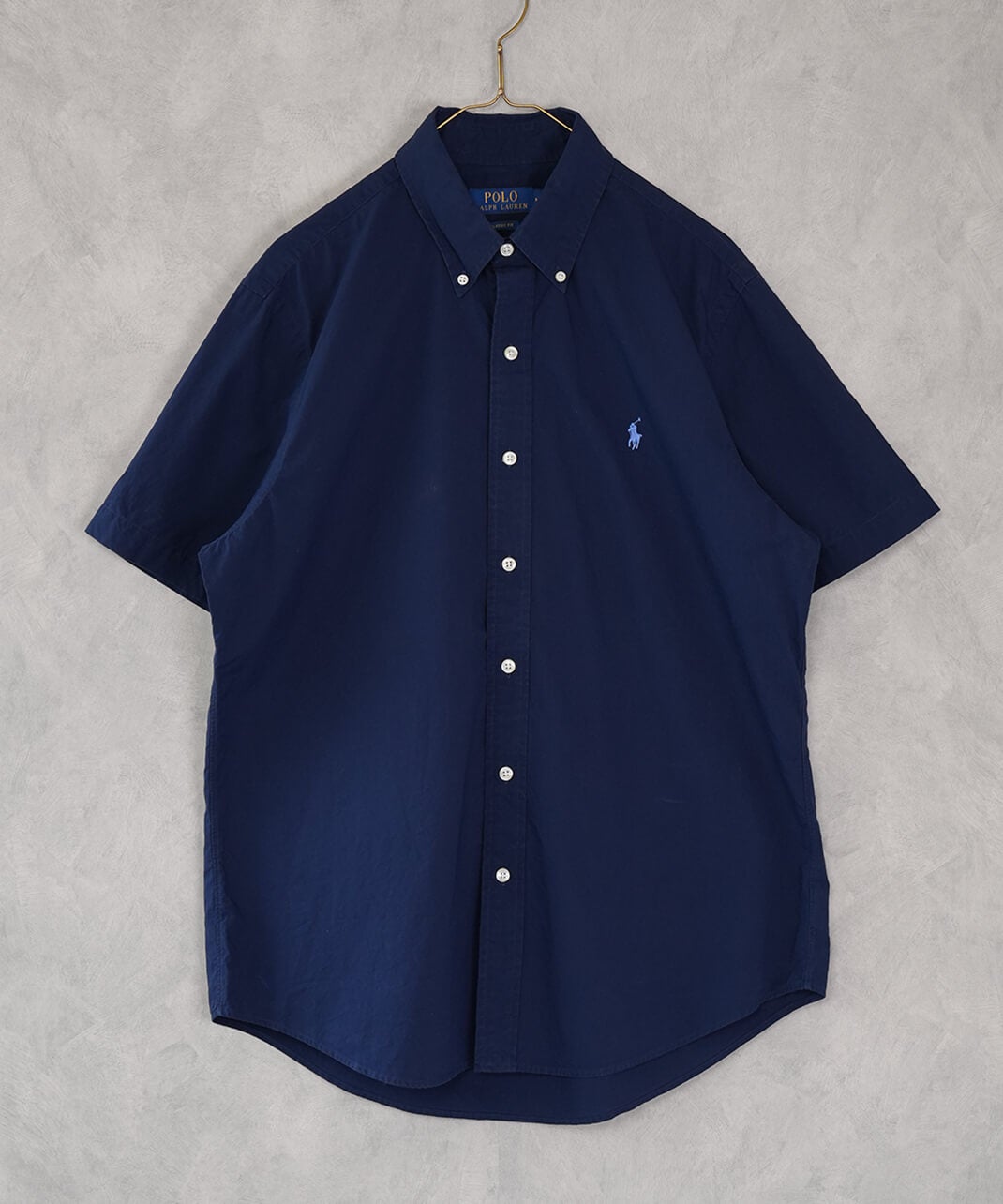 RALPH LAUREN古着コットンネイビー半袖シャツ2 | mumokutekiオンライン