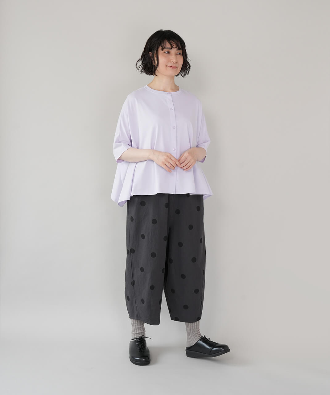 mumokutekiコットンリネンのコクーンサルエルパンツ | mumokuteki