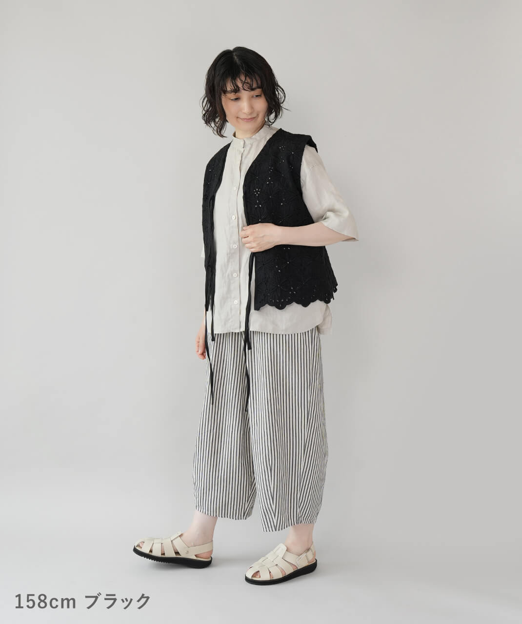 mumokutekiコットンリネンのコクーンサルエルパンツ | mumokuteki