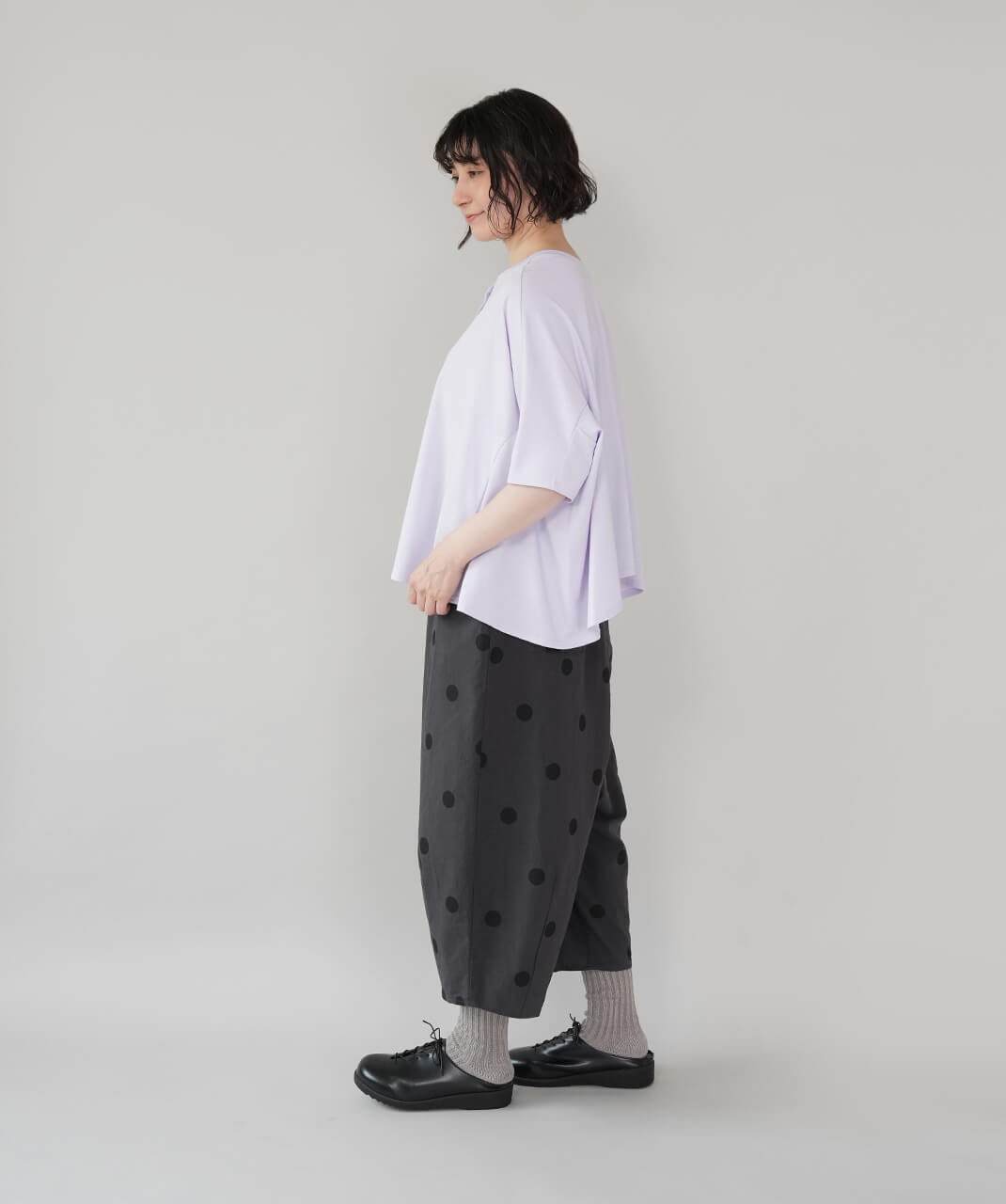 mumokutekiコットンリネンのコクーンサルエルパンツ | mumokuteki