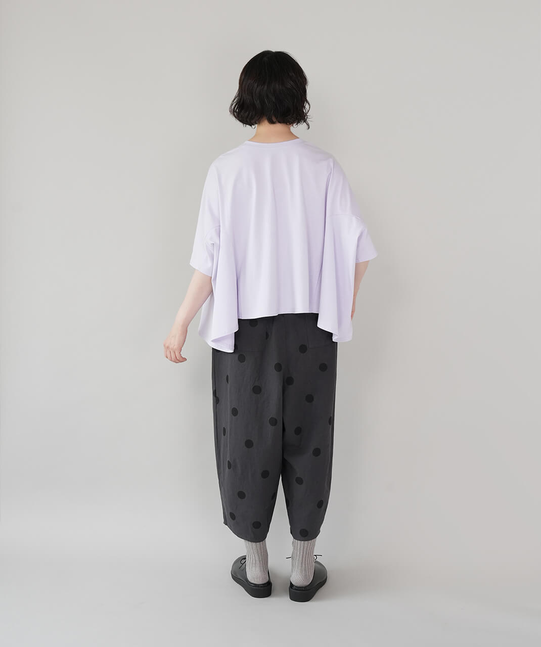 mumokutekiコットンリネンのコクーンサルエルパンツ | mumokuteki